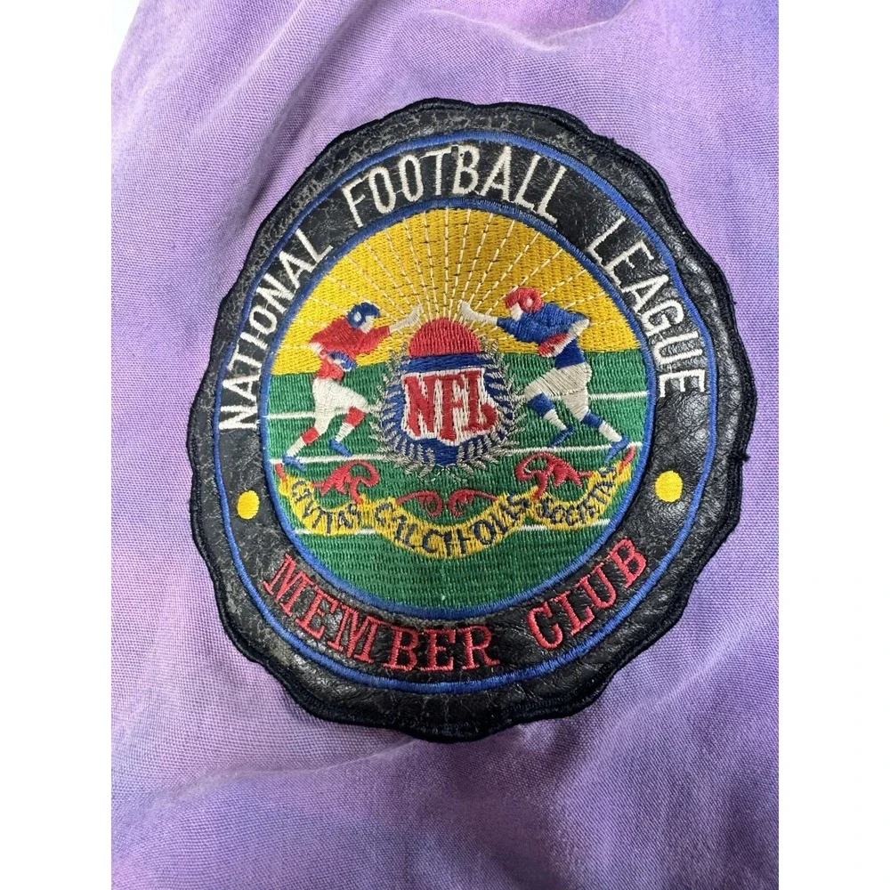 Vintage 90s Mirage NFL New York Giants Stadium Coat Mens L Faded Purple Parka